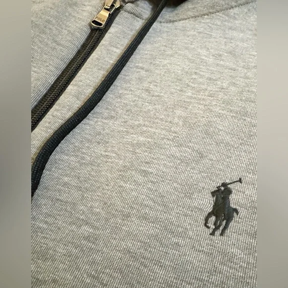 Polo Ralph Lauren Double Knit Tech Fleece Jogger Sweatsuit Grey Black Po…
